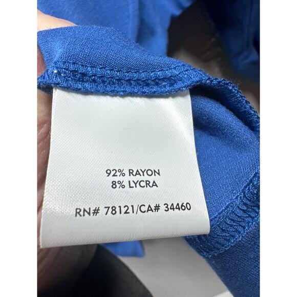 Eileen Fisher Blue Cowl Neck Top 3/4 Dolman Sleeve Top Shirt Womens‎ Size XL - Picture 3 of 4